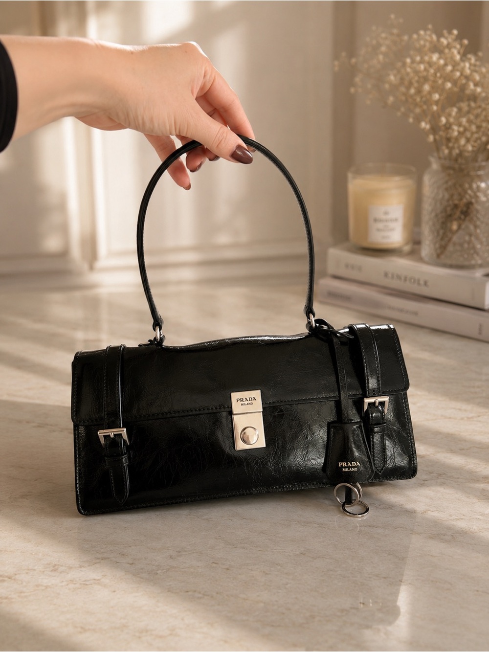 100% Authentic Prada Medium Leather Bag — 2025 Collection